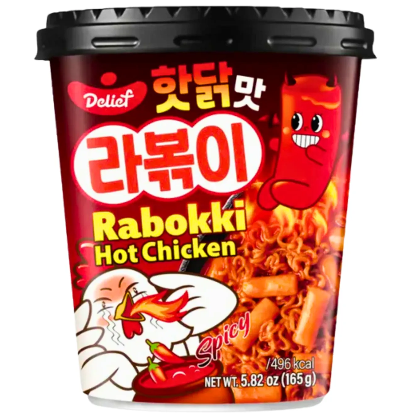 Calcio coreano ardente e piccante - Delief Rabokki Hot Chicken Buldak